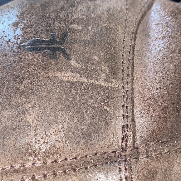 Frye Melissa Logo Distressed Western Boho Brown Leather Tall Riding Boots - Picture 4 of 7